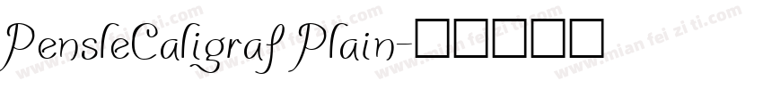 PensleCaligraf Plain字体转换